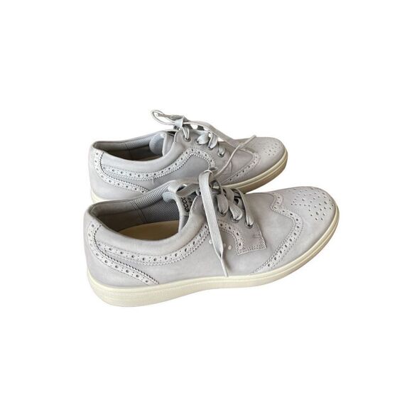 Ecco Mens Gray Wingtip Casual Hybrid Lace Up Golf Sneaker Shoes Size 43 - Picture 7 of 9